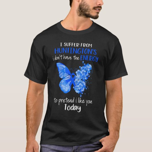 ハンチントンの認識度バタフライ Tシャツ (正面)