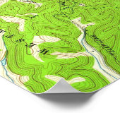 ハンチントンウェストバージニアのヴィンテージの地図(1957年) ポスター (角)