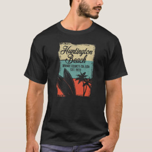 ハンチントンカッコいいビーチサーフィンコンペティションプレミアム Tシャツ