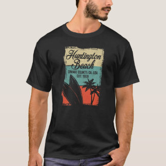 ハンチントンカッコいいビーチサーフィンコンペティションプレミアム Tシャツ