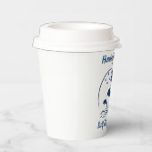 ハンチントンモダンビーチカリフォルニアダークブルー 紙コップ (右)