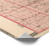 ハンチントン県の地図 ポスター (角)