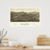 ハンチントン、MAパノラママップ – 1886 ポスター (キッチン)