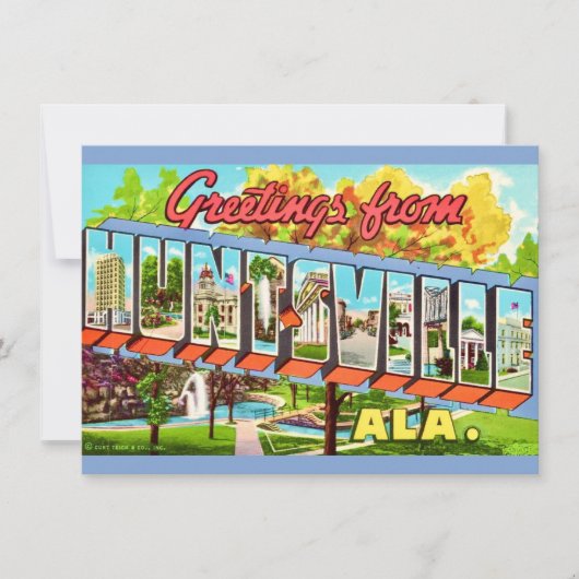 ハンツビルアラバマヴィンテージはがき (正面)