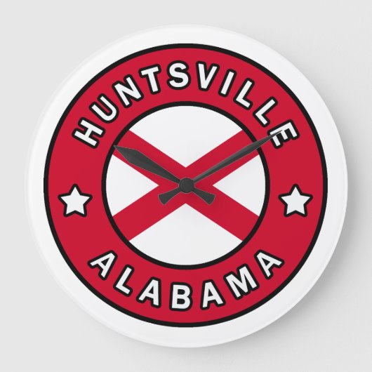 ハンツビルアラバマ ラージ壁時計 (正面)