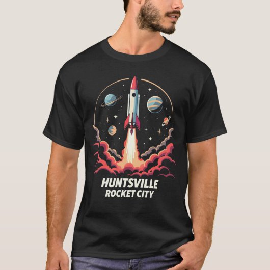 ハンツビルロケットシティ宇宙アドベンチャー Tシャツ (正面)