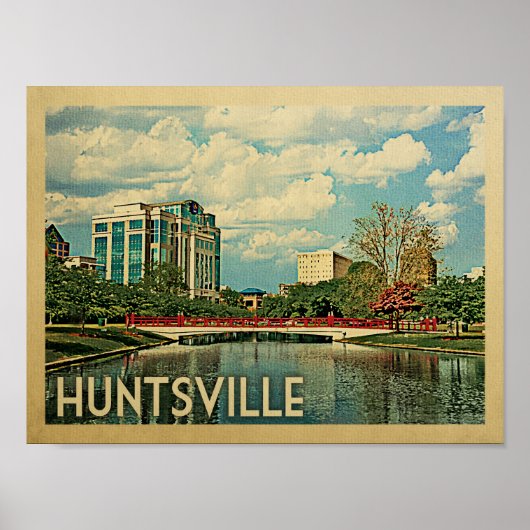 ハンツビルヴィンテージ旅行ポスター ポスター (正面)