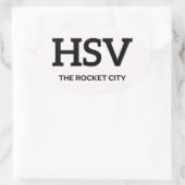 ハンツビルIATAステッカー1 楕円形シール (バッグ)