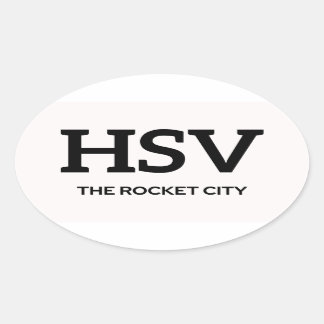 ハンツビルIATAステッカー1 楕円形シール