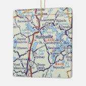 ハンツビルONヴィンテージマップ セラミックオーナメント (左)