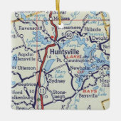 ハンツビルONヴィンテージマップ セラミックオーナメント (正面)