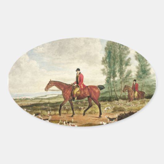 ハンツマンステッカー 楕円形シール (正面)