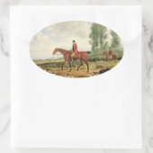 ハンツマンステッカー 楕円形シール (バッグ)