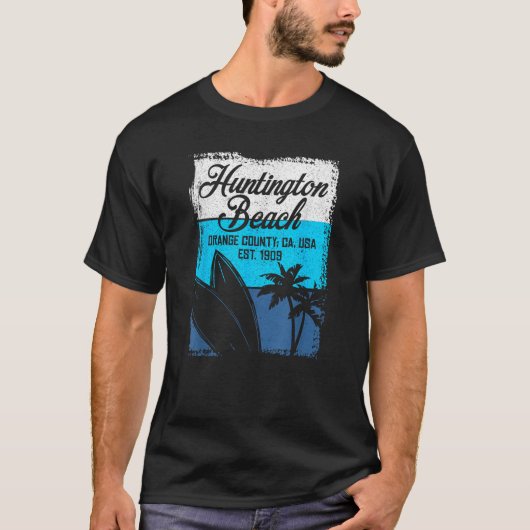 ハンティカッコいいントンビーチ2019サーフィン大会 Tシャツ (正面)