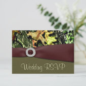ハンティングカモのRSVP ウェディングカード 出欠カード (スタンド正面)