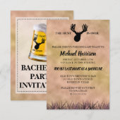 ハンティング終了 バチェラーパーティー 招待状 (正面/裏面)