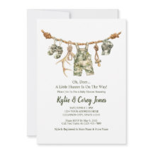 ハンティング　洗濯ひも　カモ　少年　ベイビーシャワー