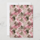 ハンティング　洗濯ひも　ピンクカモ　女の子　ベイビーシャワー 招待状 (裏面)
