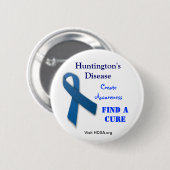 ハンティントンの病気サポートボタン 缶バッジ (正面&裏面)