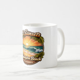 ハンティントンビーチの夕焼け コーヒーマグカップ