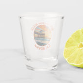 ハンティントンビーチカリフォルニアトラベルアートヴィンテージ ショットグラス (裏面)
