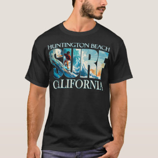 ハンティントンビーチカリフォルニアビーチサーフィン Tシャツ