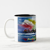 ハンティントンビーチカリフォルニアマグ ツートーンマグカップ (左)