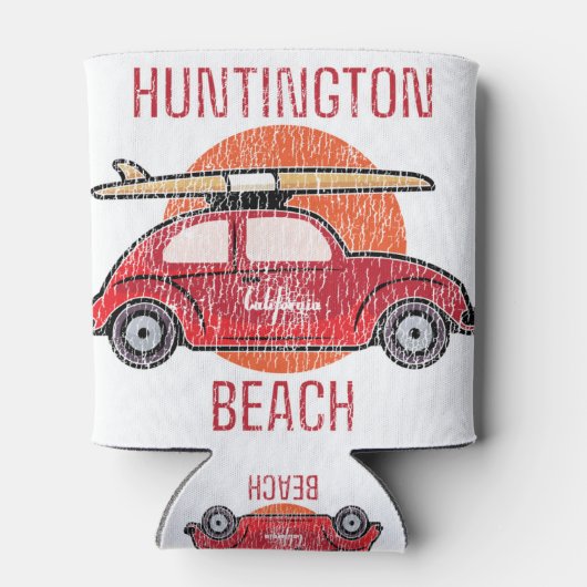 ハンティントンビーチカリフォルニアレトロサーフ 缶クーラー (裏面)