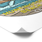 ハンティントンビーチカリフォルニアヴィンテージ ポスター (角)