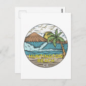 ハンティントンビーチカリフォルニアヴィンテージ ポストカード (正面/裏面)