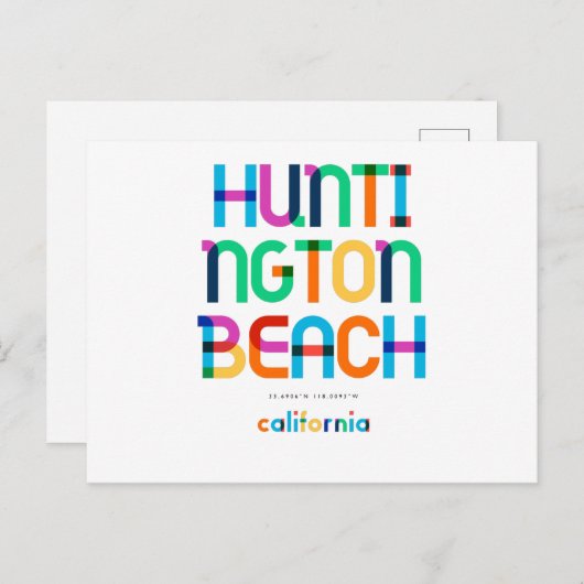 ハンティントンビーチカリフォルニア中世紀ポップ・アートの美術 ポストカード (正面/裏面)