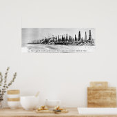 ハンティントンビーチカリフォルニア油デリックス1926 ポスター (キッチン)