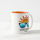 ハンティントンビーチサウスカロライナのサングラス ツートーンマグカップ (正面右)