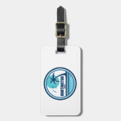 ハンティントンビーチサウスカロライナ椰子の木鳥 ラゲッジタグ (正面縦)