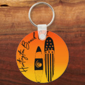 ハンティントンビーチサーフボードアンドサンセット キーホルダー (正面)