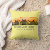 ハンティントンビーチシティシルエット クッション (ブランケット)