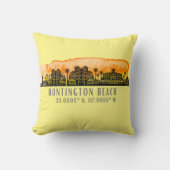 ハンティントンビーチシティシルエット クッション (正面)