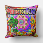 ハンティントンビーチトロピカルフレンズピロー クッション (裏面)
