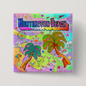 ハンティントンビーチバケーションターゲットボタン 缶バッジ (正面)