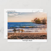 ハンティントンビーチピアポストカード ポストカード (正面/裏面)