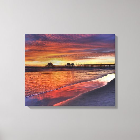 ハンティントンビーチピア（カリフォルニア） キャンバスプリント (正面)