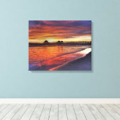 ハンティントンビーチピア（カリフォルニア） キャンバスプリント (インサイチュ (ウッドフロア))