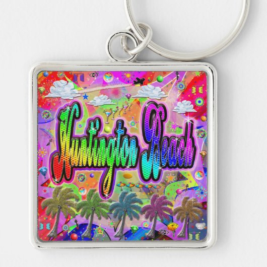 ハンティントンビーチヴィスタ表現キーチェーン キーホルダー (正面)