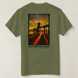 ハンティントンビーチ桟橋のサンセット Tシャツ