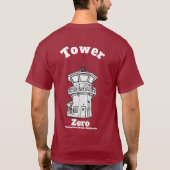 ハンティントンビーチ桟橋のライフガードタワーゼロ Tシャツ (裏面)