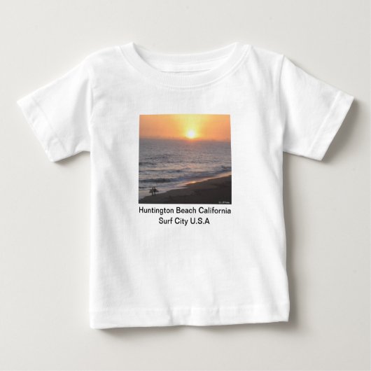 ハンティントンビーチ「サーフシティ」 ベビーTシャツ (正面)