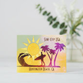 ハンティントンビーチCAサーフシティUSA ポストカード (スタンド正面)