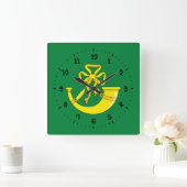 ハンティンドンシャー州城壁時計国旗 スクエア壁時計 (ホーム)