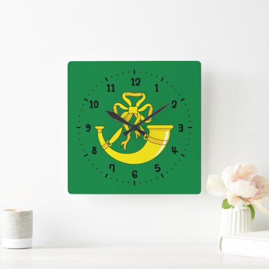 ハンティンドンシャー州城壁時計国旗 スクエア壁時計 (ホーム)