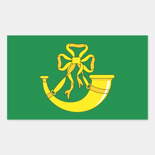 ハンティンドンシャー州旗の長方形シール 長方形シール (正面)